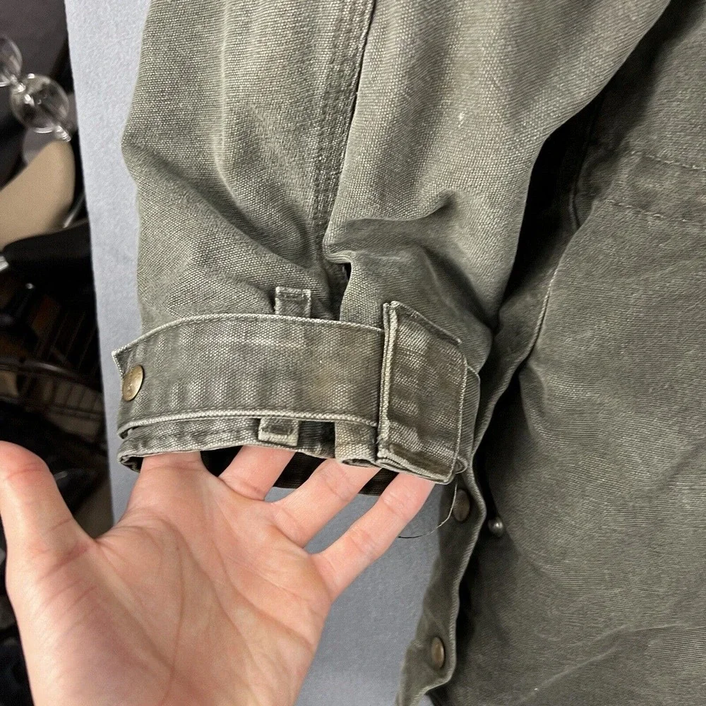 Vintage Carhartt Jacket Mens 2XL Green Barn Coat Blanket Lined Workwear Thrashed - Picture 7 of 10